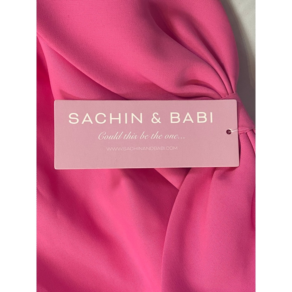 Sachin & Babi Isabeau Strapless Bow Front Ballgown Dress 6 NEW Shocking Pink - Picture 9 of 16